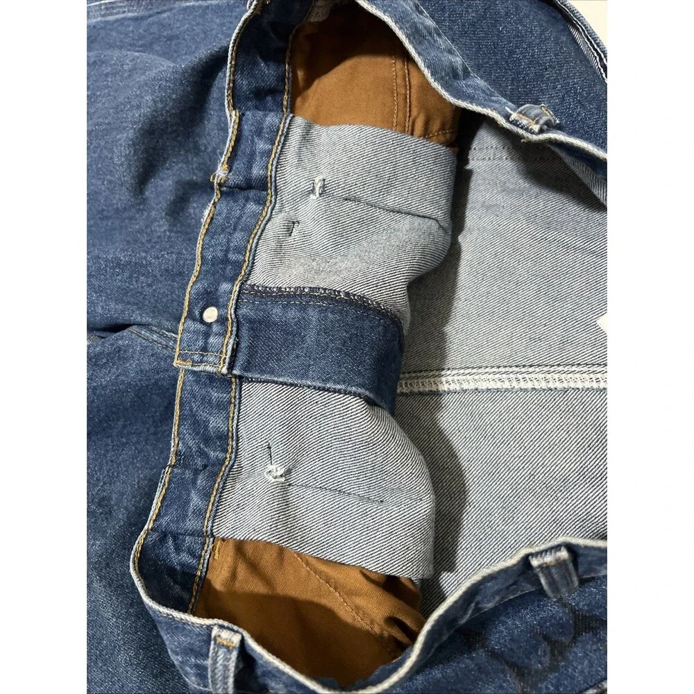 Carhartt Reworked Jeans Split Panel Two Tone Denim Custom Streetwear Thrashed